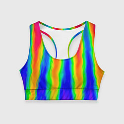 Топик спортивный женский Пожар в химлаборатории, цвет: 3D-принт