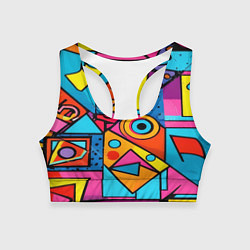Женский спортивный топ Кислая геометрия