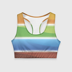 Топик спортивный женский Просвет, цвет: 3D-принт