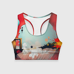 Женский спортивный топ Сюрреалистичная абстракция