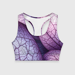 Женский спортивный топ Прожилки экзотического растения