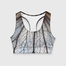 Топик спортивный женский Прожилки растения, цвет: 3D-принт