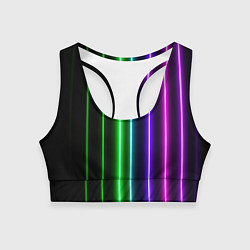 Женский спортивный топ Neon lines