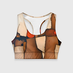 Женский спортивный топ Фрагментированная композиция