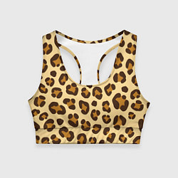 Женский спортивный топ Паттерн с пятнами леопарда