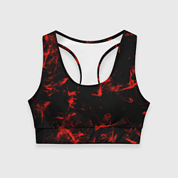 Топик спортивный женский Color red black, цвет: 3D-принт