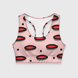 Топик спортивный женский Круги маркер - паттерн, цвет: 3D-принт