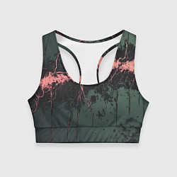 Топик спортивный женский Гранж потертая текстура, цвет: 3D-принт