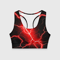 Топик спортивный женский Lightning, цвет: 3D-принт