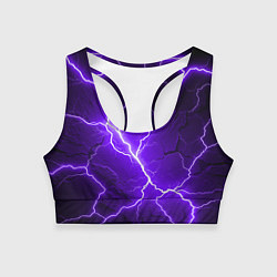 Женский спортивный топ Color purple black