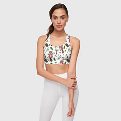 Топик спортивный женский Бобер и полено, цвет: 3D-принт — фото 2