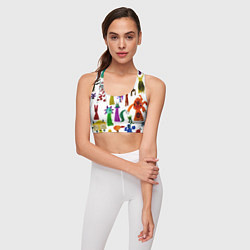Топик спортивный женский Детские рисунки героев из игры Роблокс, цвет: 3D-принт — фото 2