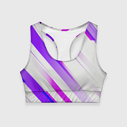 Женский спортивный топ Color white pink