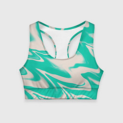 Женский спортивный топ Color white turquoise