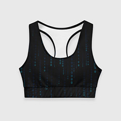 Топик спортивный женский Color black blue, цвет: 3D-принт