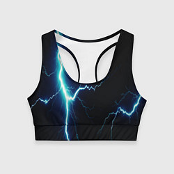 Топик спортивный женский Lightning light blue, цвет: 3D-принт