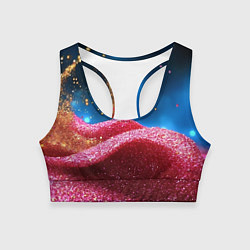 Женский спортивный топ Волнистая с блестками текстура