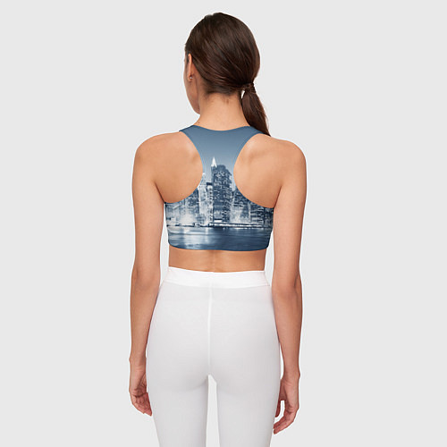 Женский спортивный топ New York город / 3D-принт – фото 4