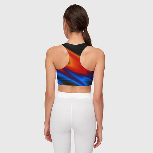 Женский спортивный топ Multicoloured / 3D-принт – фото 4