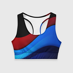 Топик спортивный женский Multicoloured, цвет: 3D-принт