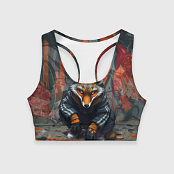 Женский спортивный топ Лис из подворотни