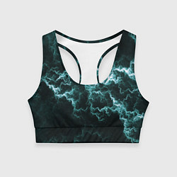 Женский спортивный топ Lightning light blue line