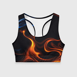 Топик спортивный женский The color is fire orange, цвет: 3D-принт