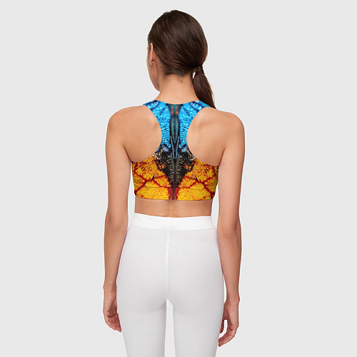 Женский спортивный топ Макро крыло бабочки / 3D-принт – фото 4