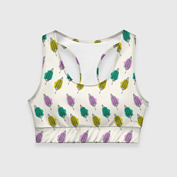 Женский спортивный топ Листья на пятнах