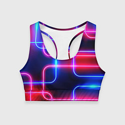 Женский спортивный топ Цветные светящиеся неоны