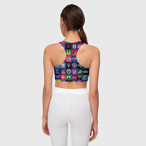 Женский спортивный топ Команды НБА разноцветные / 3D-принт – фото 4