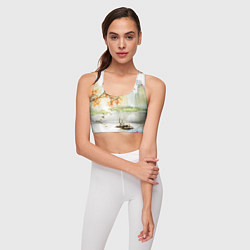 Топик спортивный женский China Landscape, цвет: 3D-принт — фото 2