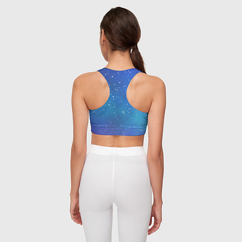 Женский спортивный топ Ночное сияние / 3D-принт – фото 4