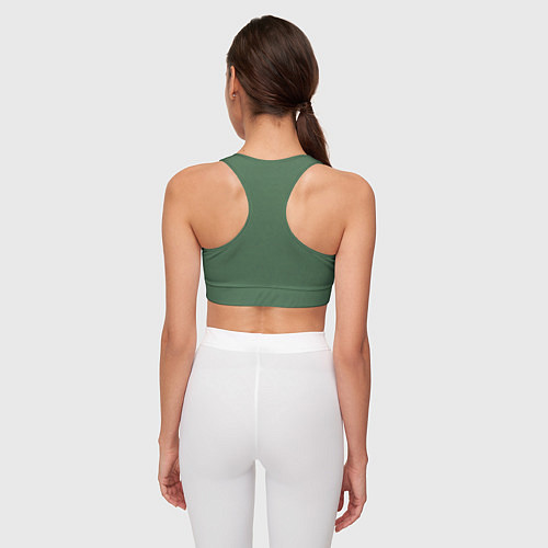 Женский спортивный топ Бык с телёнком / 3D-принт – фото 4