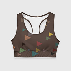 Топик спортивный женский Осень палитра глубокий лес, цвет: 3D-принт