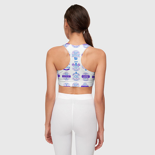 Женский спортивный топ Easter holidays / 3D-принт – фото 4