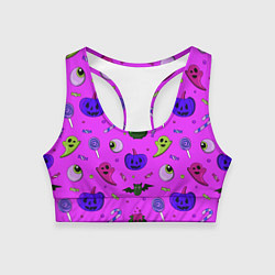 Женский спортивный топ Halloween pink