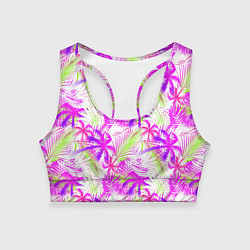 Женский спортивный топ Palm tree pink