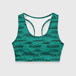 Топик спортивный женский Корабли плывут по Неве, цвет: 3D-принт