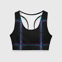 Женский спортивный топ Neon pink light blue