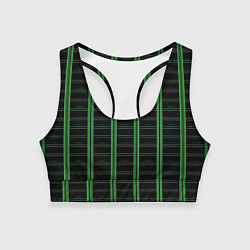 Топик спортивный женский Color black cage, цвет: 3D-принт