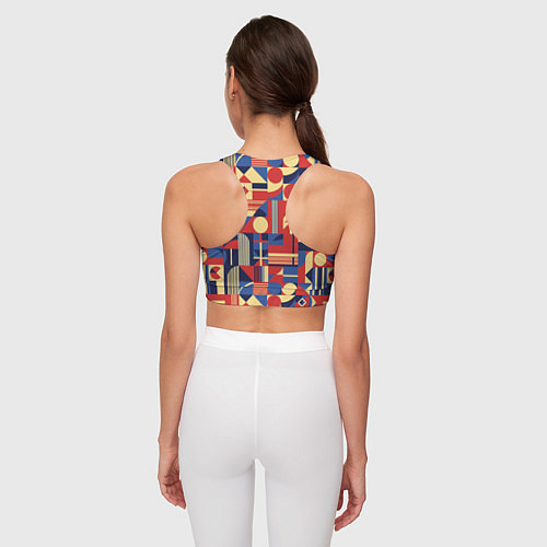 Женский спортивный топ Геометрический карнавал / 3D-принт – фото 4