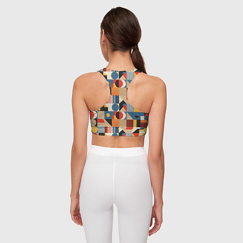 Женский спортивный топ Ритмы Баухауса / 3D-принт – фото 4