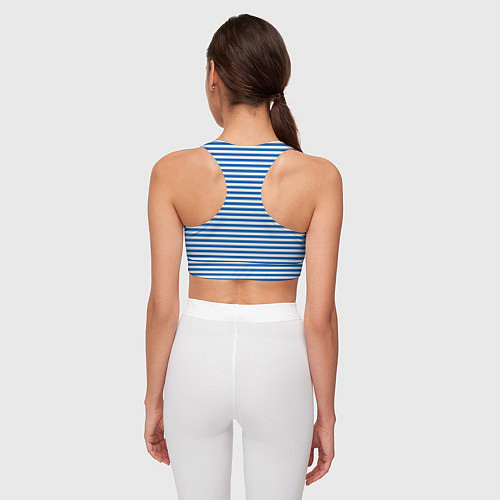 Женский спортивный топ Тельняшка десантника с полосами / 3D-принт – фото 4