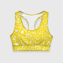 Женский спортивный топ Лимонный камуфляж