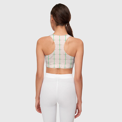 Женский спортивный топ Color white stripes / 3D-принт – фото 4