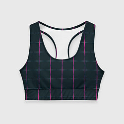 Топик спортивный женский Color black stripes, цвет: 3D-принт