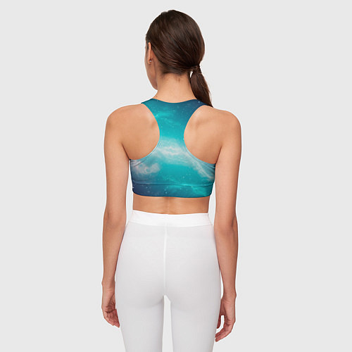Женский спортивный топ Галактическое сияние небес / 3D-принт – фото 4