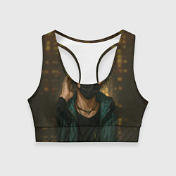 Женский спортивный топ Красивый парень в маске