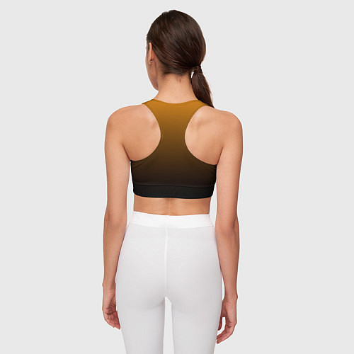 Женский спортивный топ Orange gradient / 3D-принт – фото 4